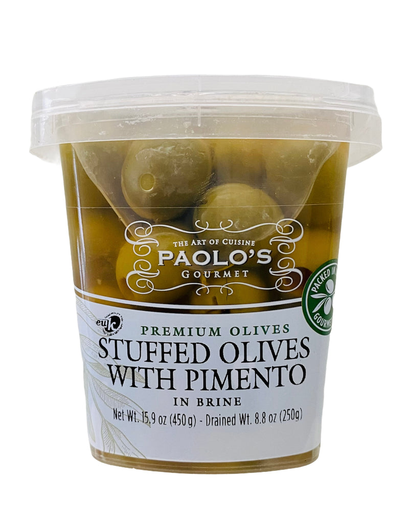 Paolos Olives Stuffed with Pimento Plastic Container