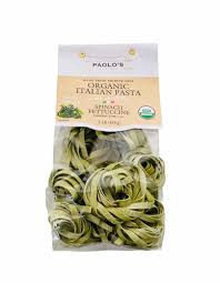 Paolos Spinach Fettucine Organic Nest
