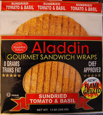 Aladdin Grilled Retail 10 inch Wrap Sun Dried Tomato
