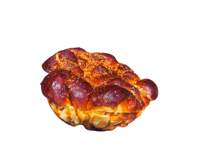 Yoni's Rena's Roasted Garlic Pull Apart Pretzel Challah Loaf